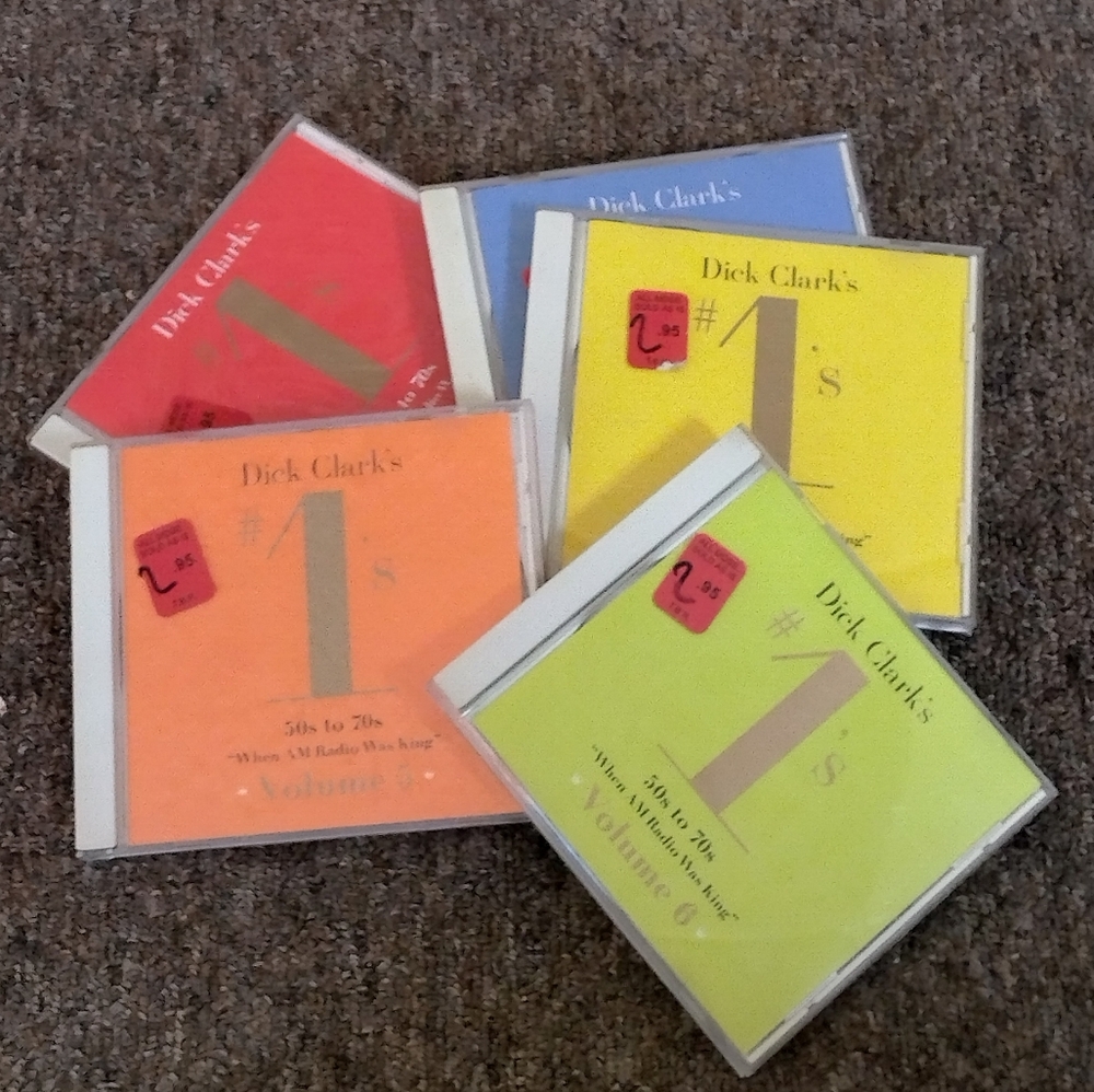 5 CD Lot Dick Clark's #1's 50s to 70s When AM Radio Was King 1,2,3,5,6